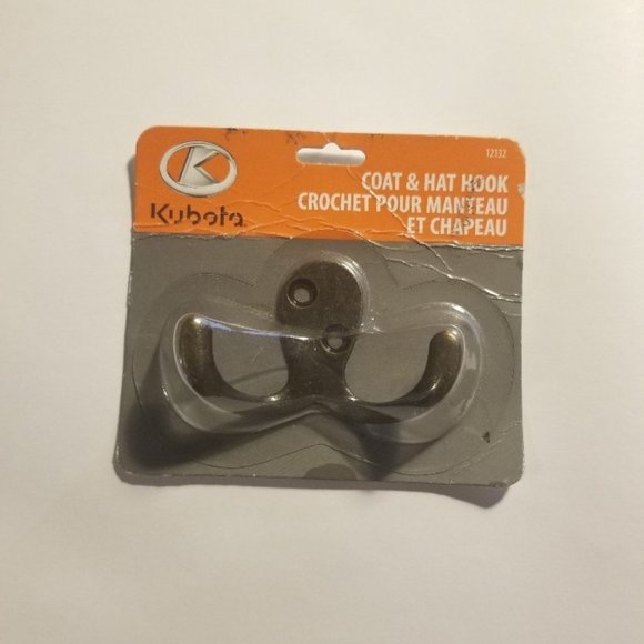 Brand New Kubota coat & hat double hook- dark brown - Picture 1 of 2